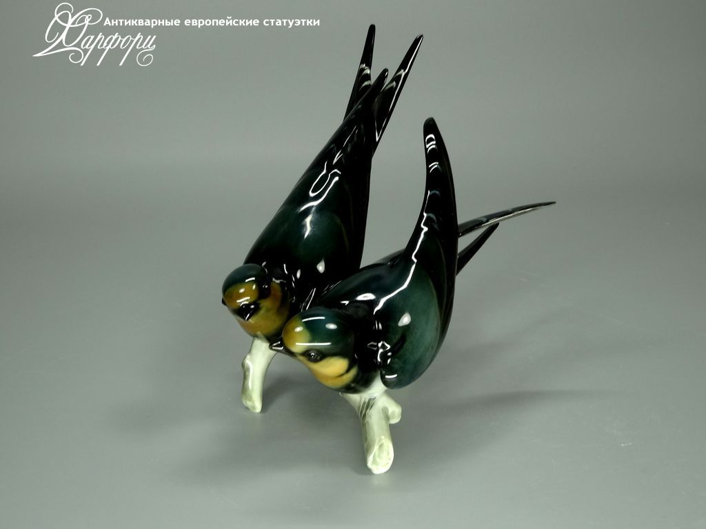 Купить фарфоровые статуэтки Hutschenreuther, Пара ласточек, Германия